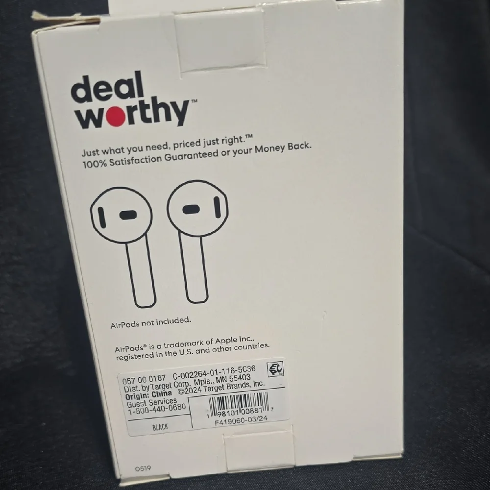 Purple Earbud Case Cover for AirPods 1st & 2nd Gen